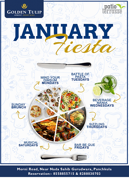 January Fiesta — Golden Tulip · Patio Terrasse